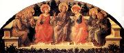 Fra Filippo Lippi Sts Francis,Lawrence,Cosmas or Damian,John the Baptist,Damian or Cosmas,Anthony Abbot and Peter Sweden oil painting artist